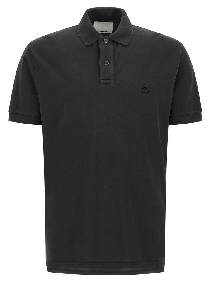 Isabel Marant Black Cotton Polo Shirt