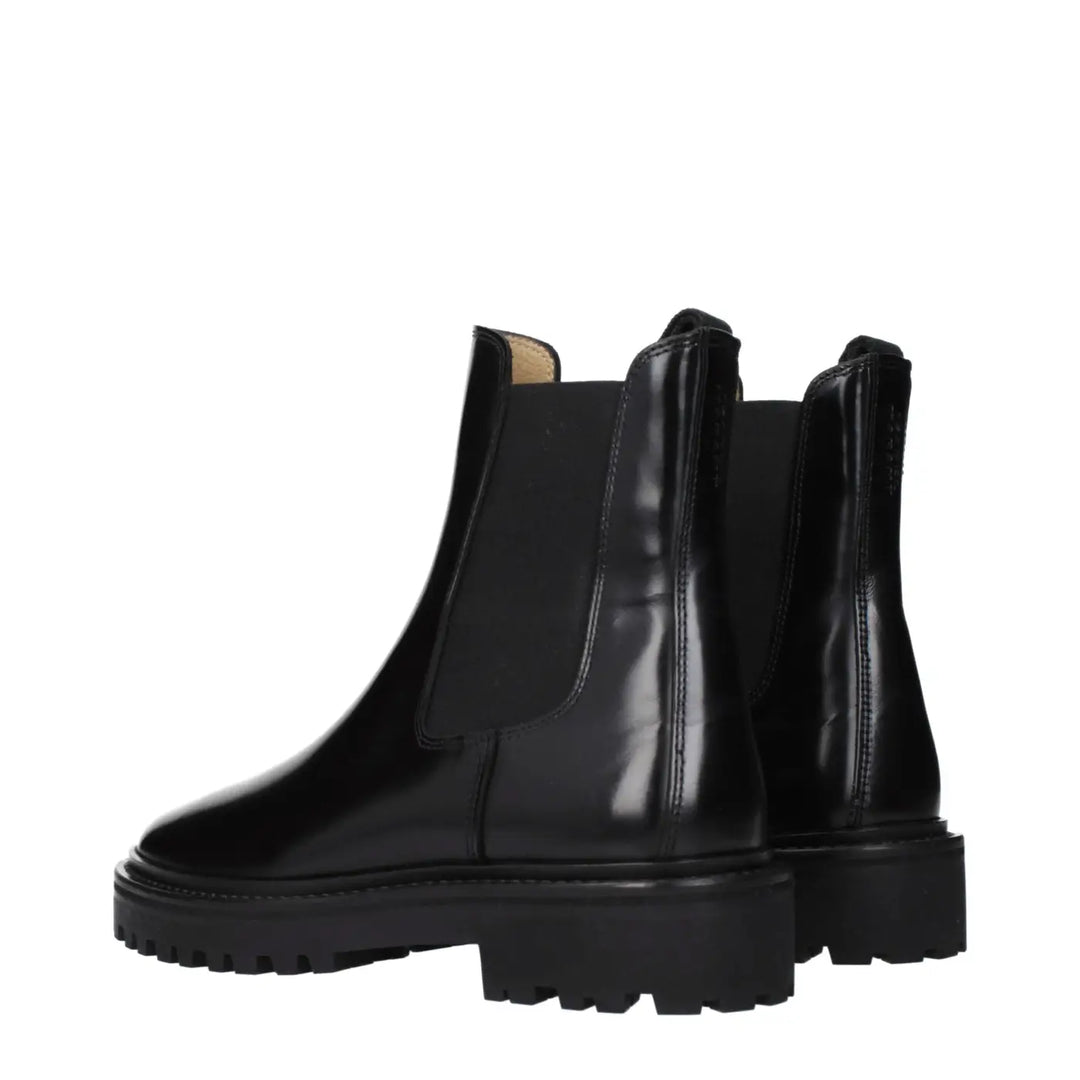Isabel Marant Black Leather Ankle Boots
