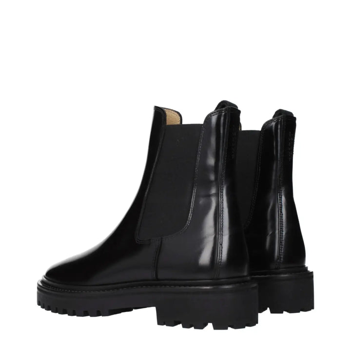 Isabel Marant Black Leather Ankle Boots