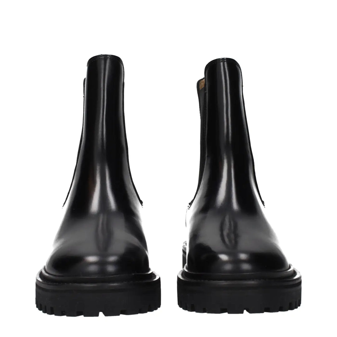 Isabel Marant Black Leather Ankle Boots