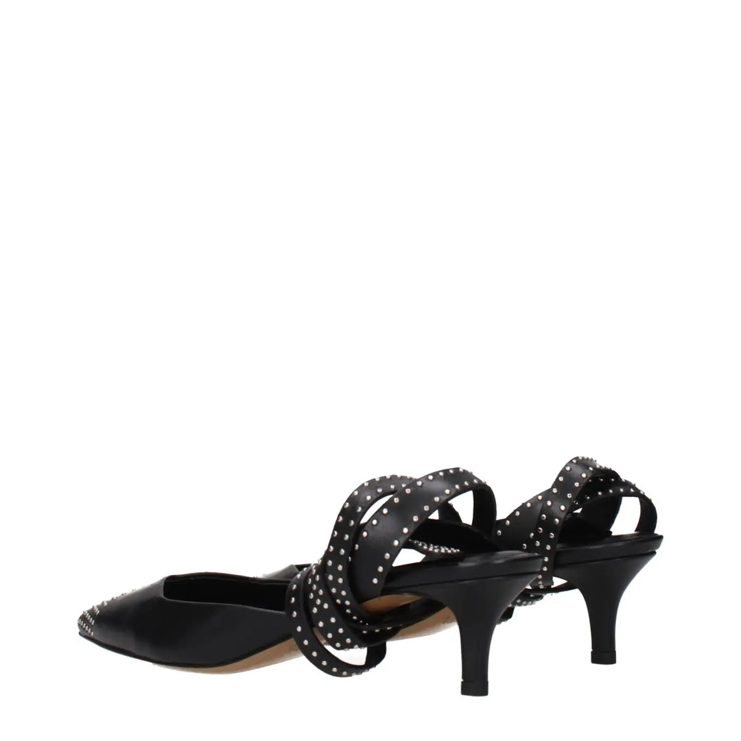 Isabel Marant Black Leather High Heel Pumps