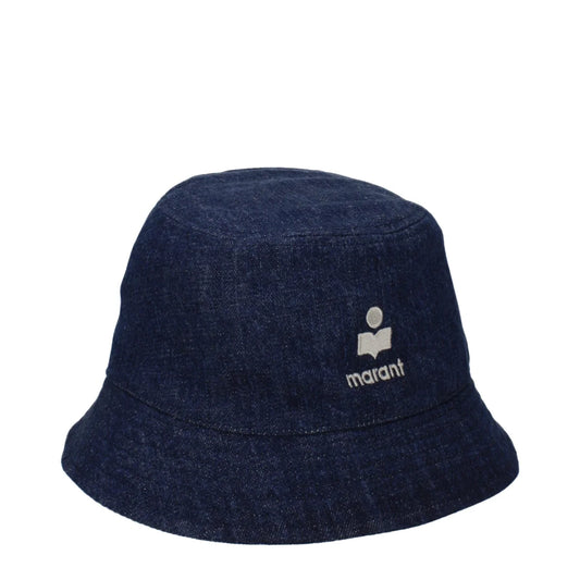 Isabel Marant Blue Cotton Hat with Front Logo MPN CU001XFCB3C04A30BU
