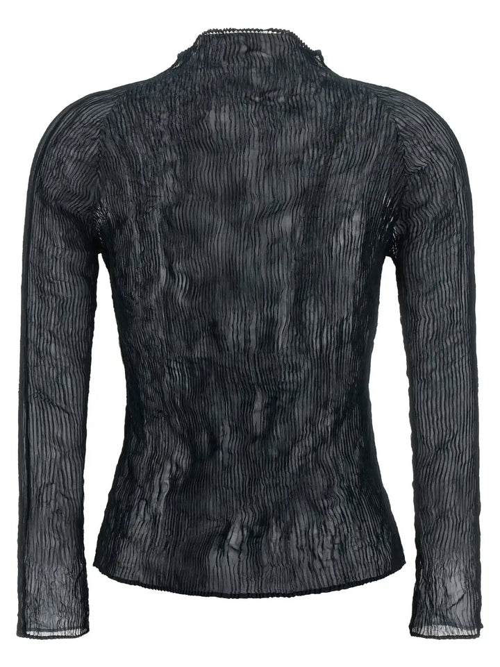 Issey Miyake Black Polyester Cardigan