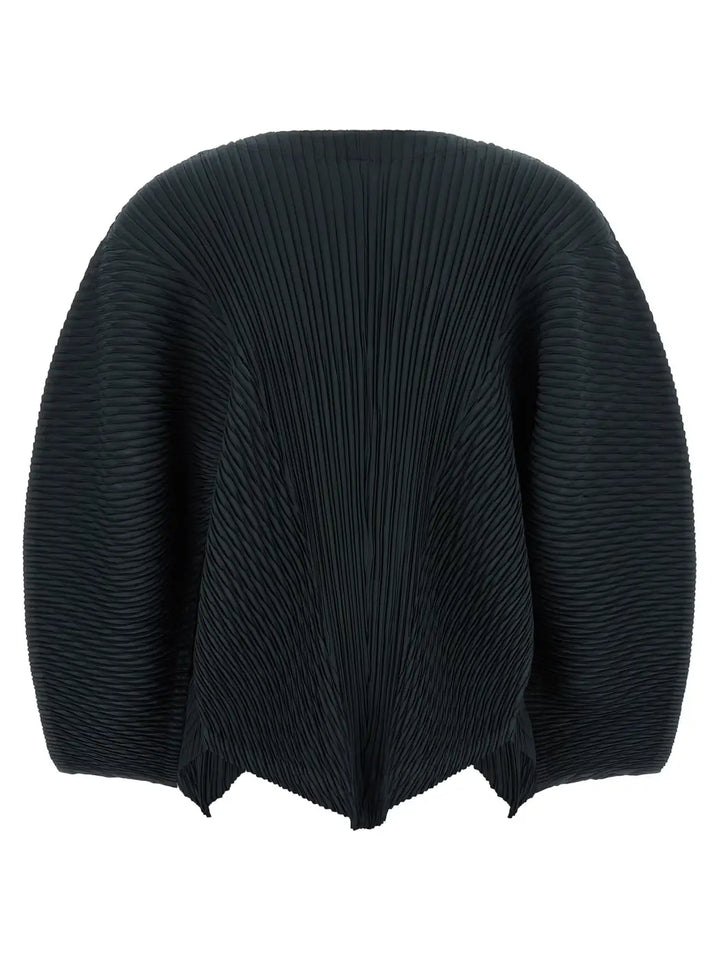 Issey Miyake Black Polyester Cardigan