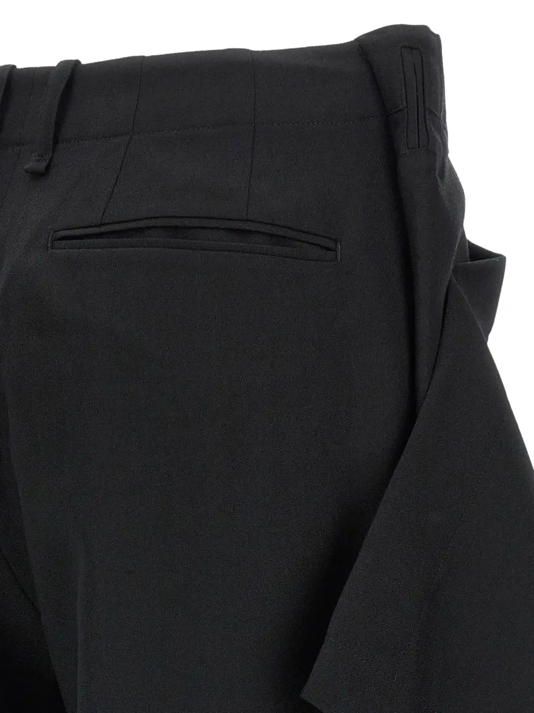 Issey Miyake Black Wool Casual Pants