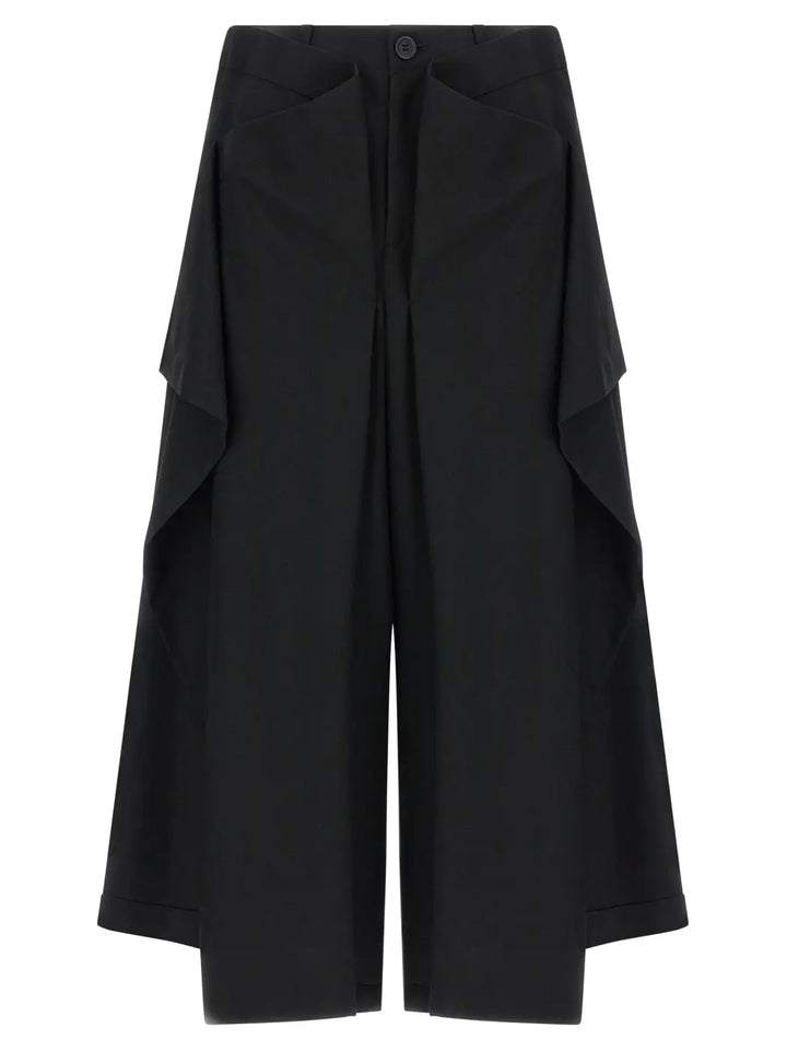 Issey Miyake Black Wool Casual Pants
