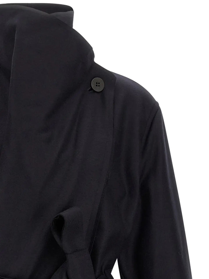 Issey Miyake Black Wool Coat