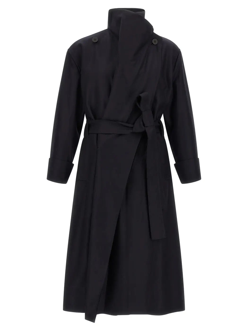 Issey Miyake Black Wool Coat