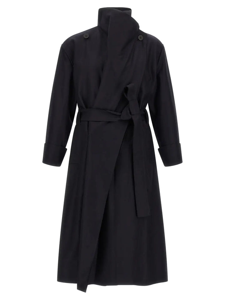 Issey Miyake Black Wool Coat