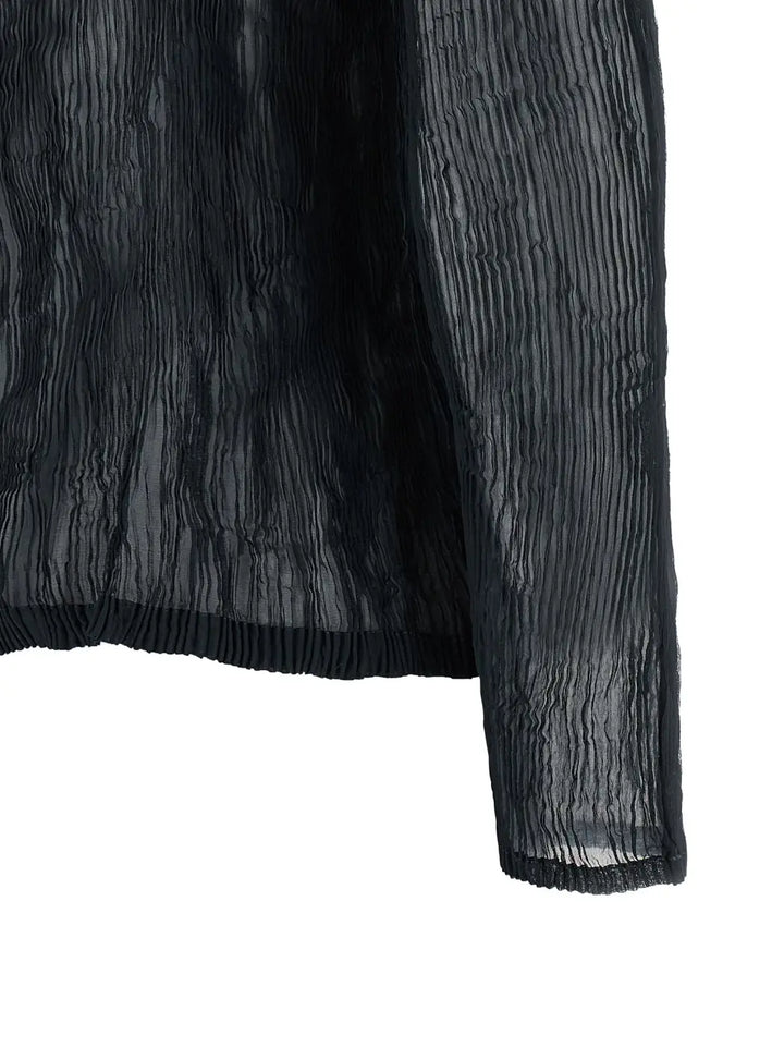 Issey Miyake Blue Polyester Cardigan