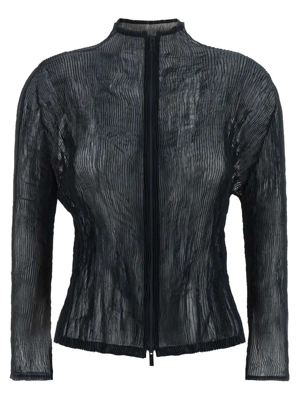 Issey Miyake Blue Polyester Cardigan