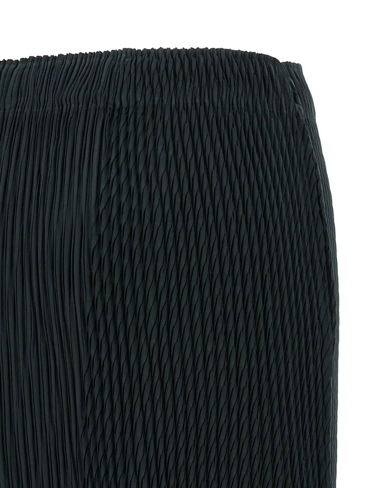 Issey Miyake Blue Polyester Midi Skirt