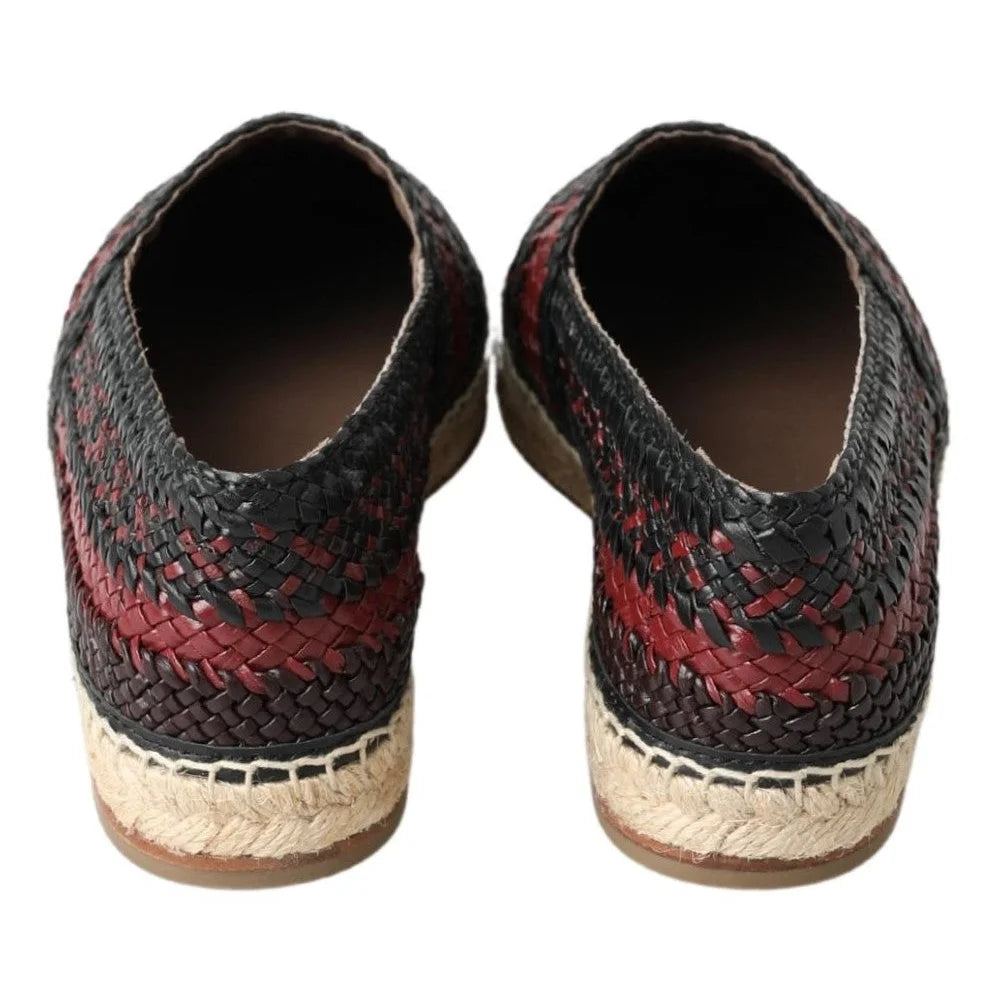 Italian Luxury Buffalo Leather Gabbana Espadrilles Dolce &