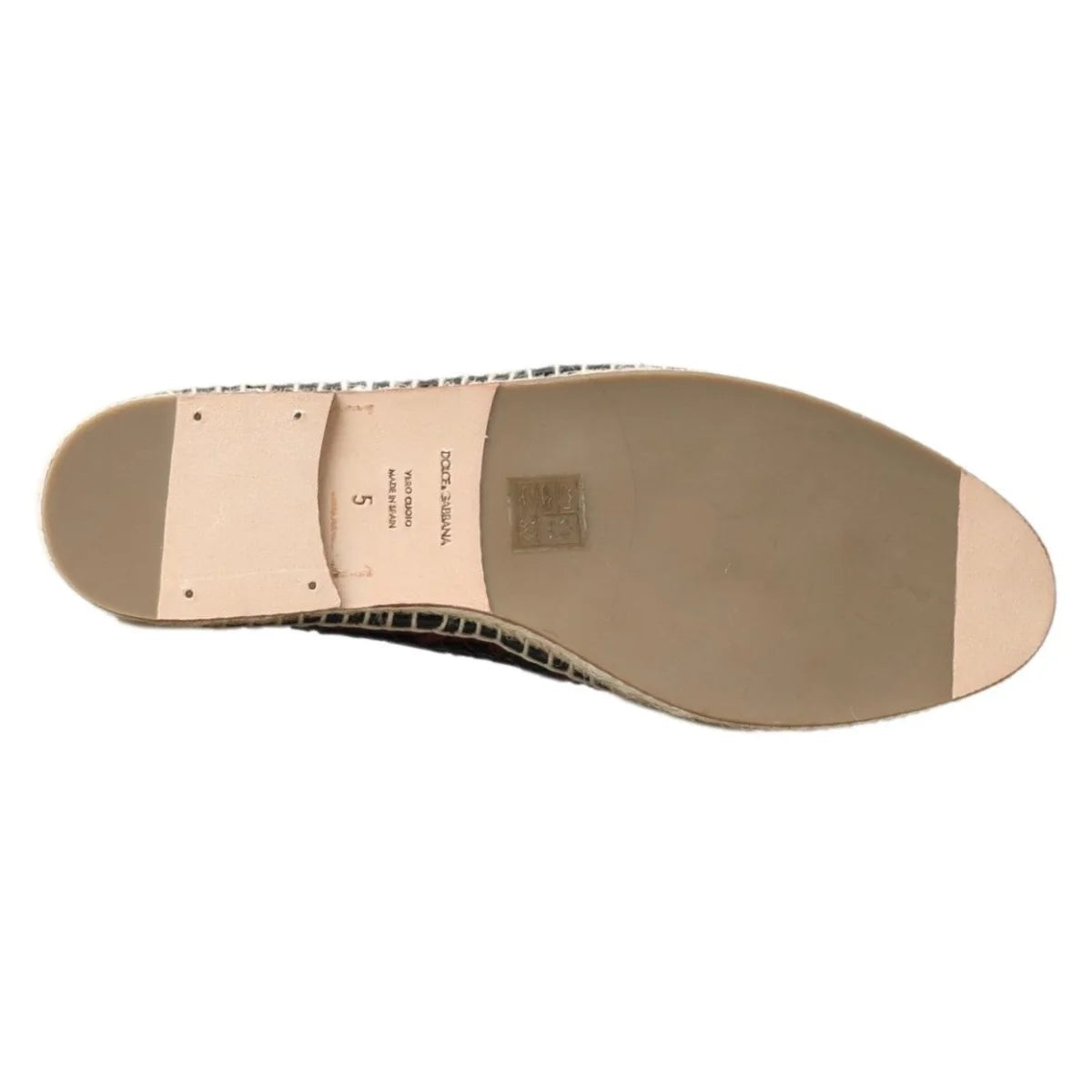 Italian Luxury Buffalo Leather Gabbana Espadrilles Dolce &