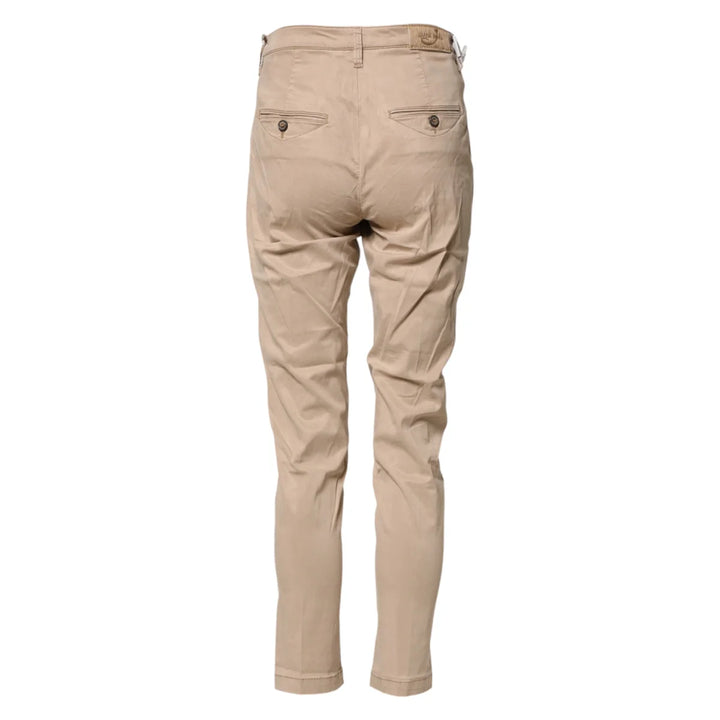 Jacob Cohen Beige Lyocell Skinny High Waist Chino Casual Pants