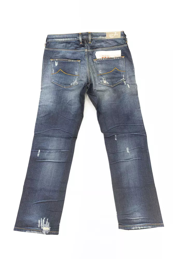Jacob Cohen Blue Cotton Jeans &amp; Pant