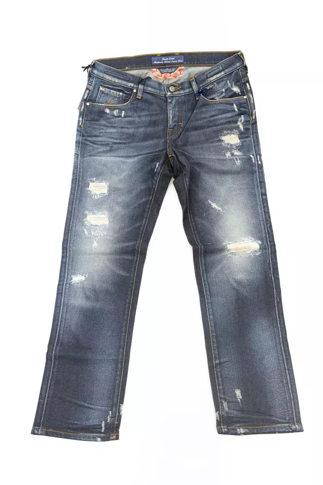 Jacob Cohen Blue Cotton Jeans &amp; Pant