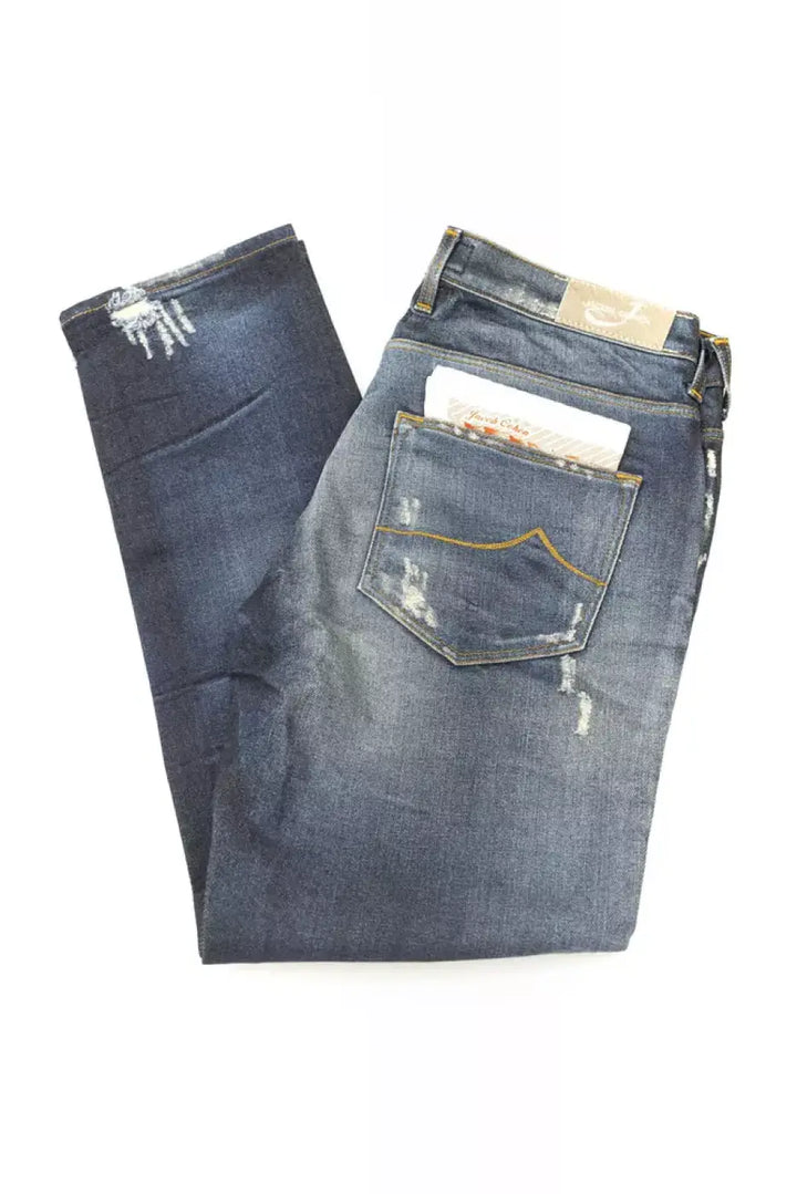 Jacob Cohen Blue Cotton Jeans &amp; Pant