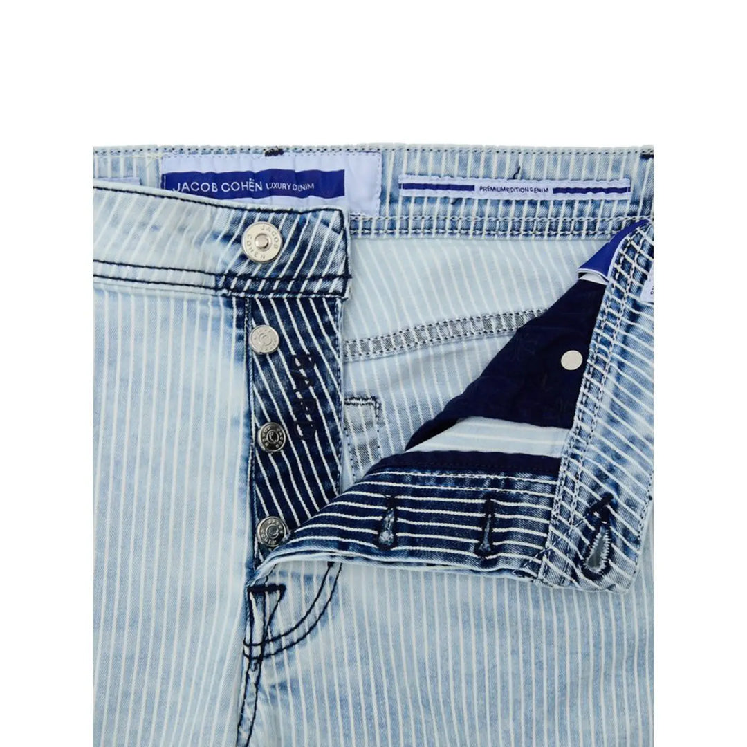 Jacob Cohen Blue Cotton Skinny Jeans