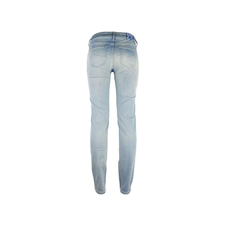 Jacob Cohen Blue Cotton Straight-leg Jeans