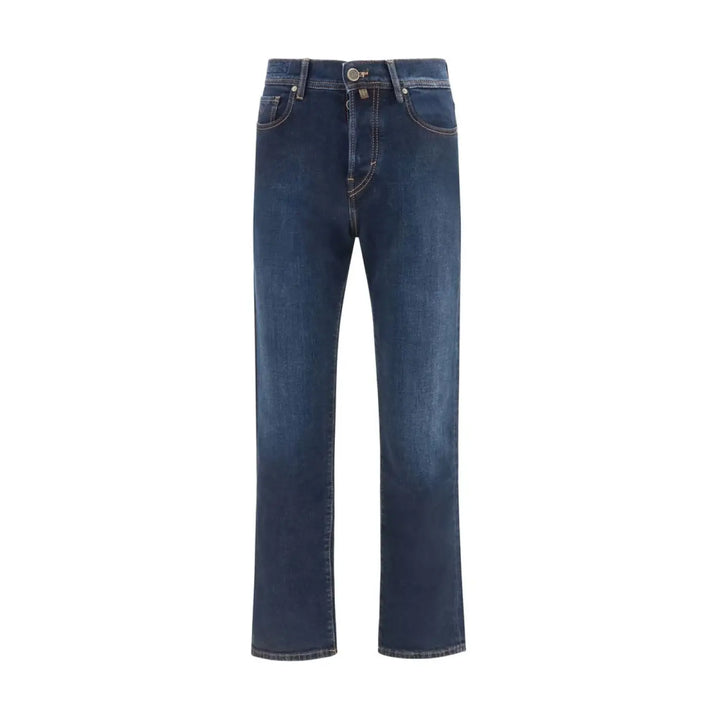 Jacob Cohen Blue Cotton Straight-leg Jeans
