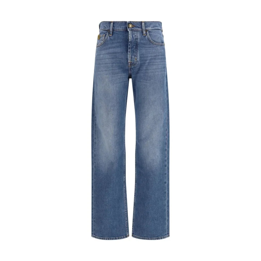 Jacob Cohen Blue Cotton Straight-Leg Jeans