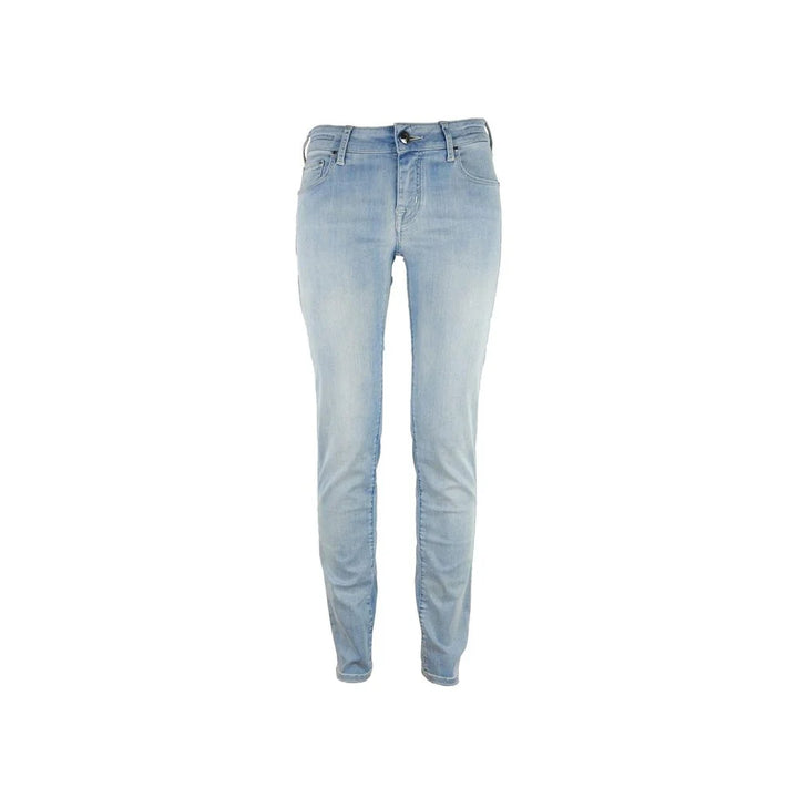 Jacob Cohen Blue Cotton Straight-Leg Jeans