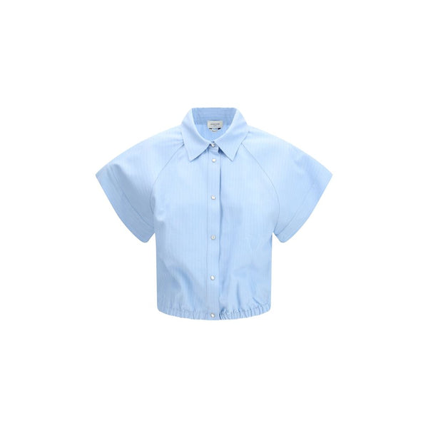 Jacob Cohen Shirts - Blue Viscose Shortsleeve Shirt