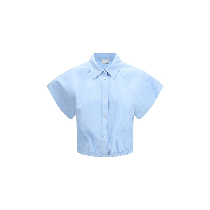 Jacob Cohen Shirts - Blue Viscose Shortsleeve Shirt