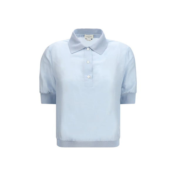 Jacob Cohen Blouses - Blue Wool Oves Aries Shortsleeve Shirt
