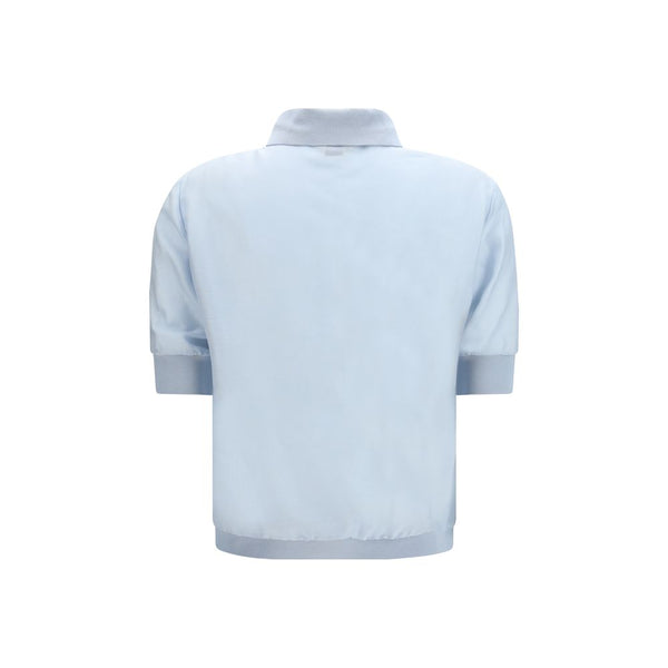 Jacob Cohen Blouses - Blue Wool Oves Aries Shortsleeve Shirt