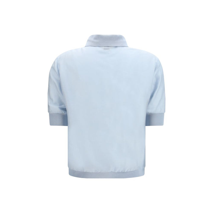 Jacob Cohen Blouses - Blue Wool Oves Aries Shortsleeve Shirt