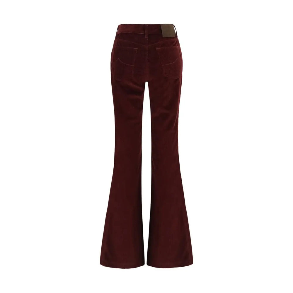 Jacob Cohen Bordeaux Cotton Flared Jeans