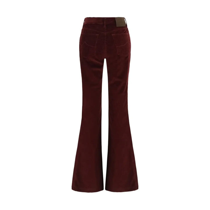 Jacob Cohen Bordeaux Cotton Flared Jeans