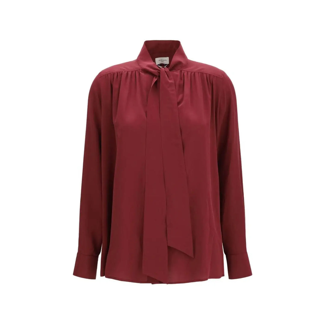 Jacob Cohen Bordeaux Silk Blouse