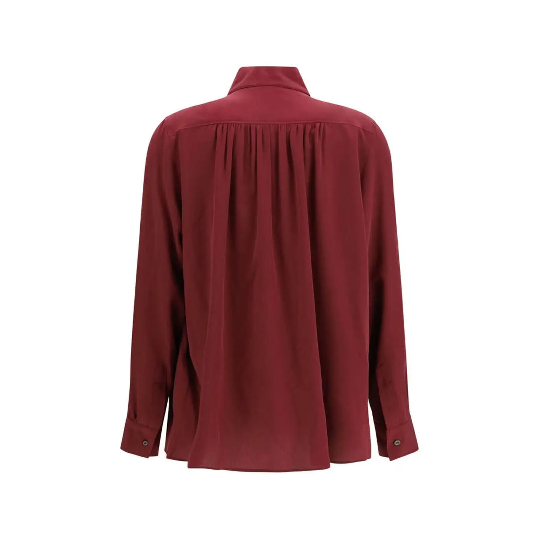 Jacob Cohen Bordeaux Silk Blouse