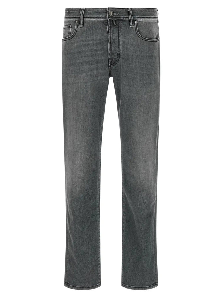 Jacob Cohen Gray Cotton Slim Fit Jeans