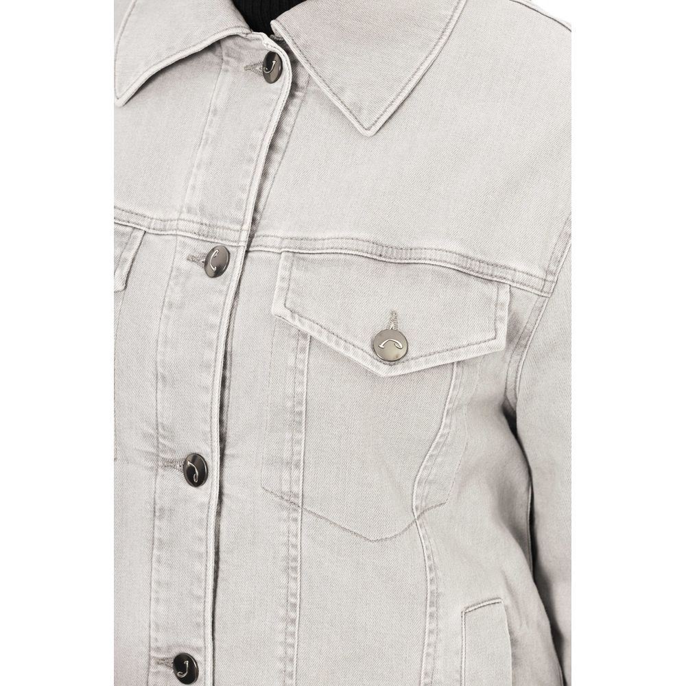 Jacob Cohen Trucker Jackets - Gray Cotton Women Jacket