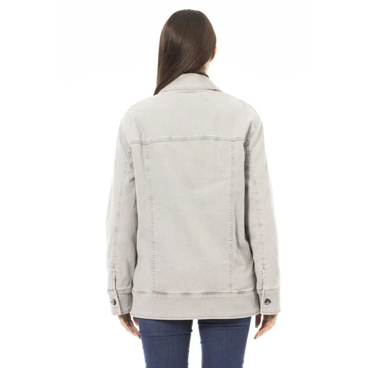 Jacob Cohen Gray Cotton Women Jacket