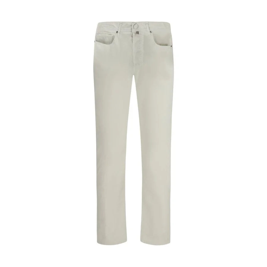 Jacob Cohen White Cotton Pants