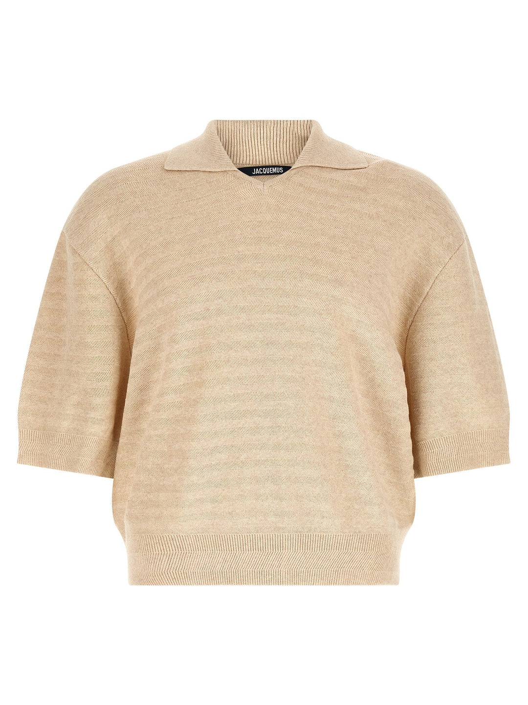 Jacquemus Beige Cotton Polo Shirt