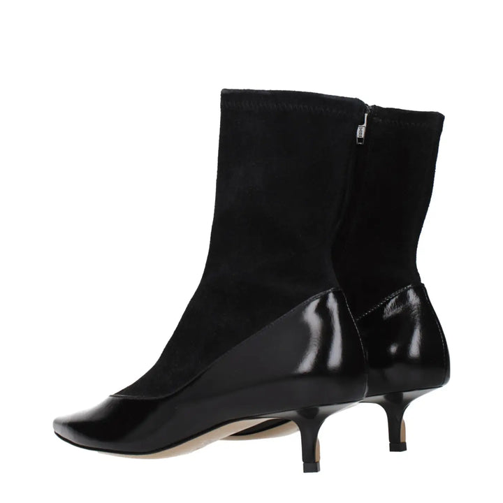Jacquemus Black Leather Ankle Boots