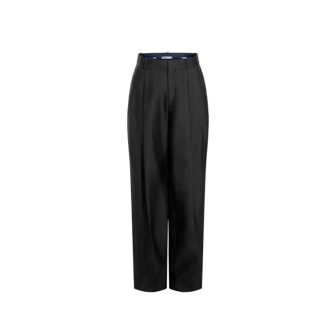Jacquemus Black Silk Flared Pants
