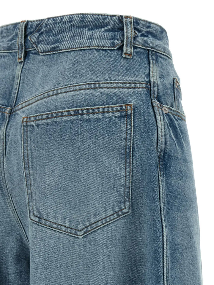 Jacquemus Blue Cotton High-waisted Jean