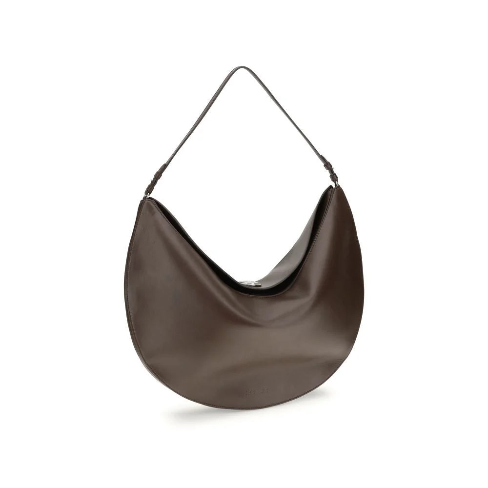 Jacquemus Brown Calf Leather Bos Taurus Shoulder Bag