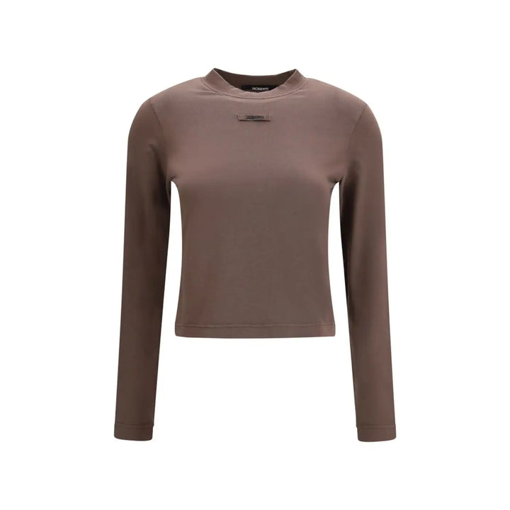 Jacquemus Brown Cotton Long Sleeve T-shirt