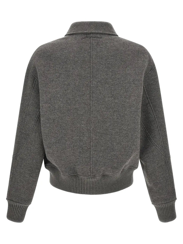 Jacquemus Gray Virgin Wool Bomber