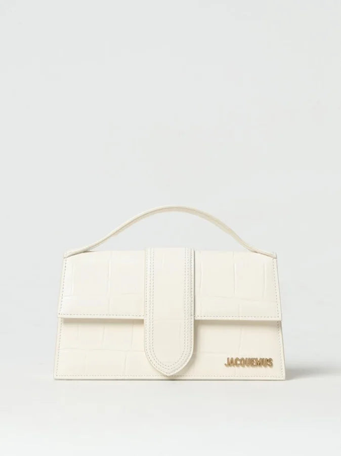 Jacquemus Ivory Cocco Le Grand Bambino Handbag