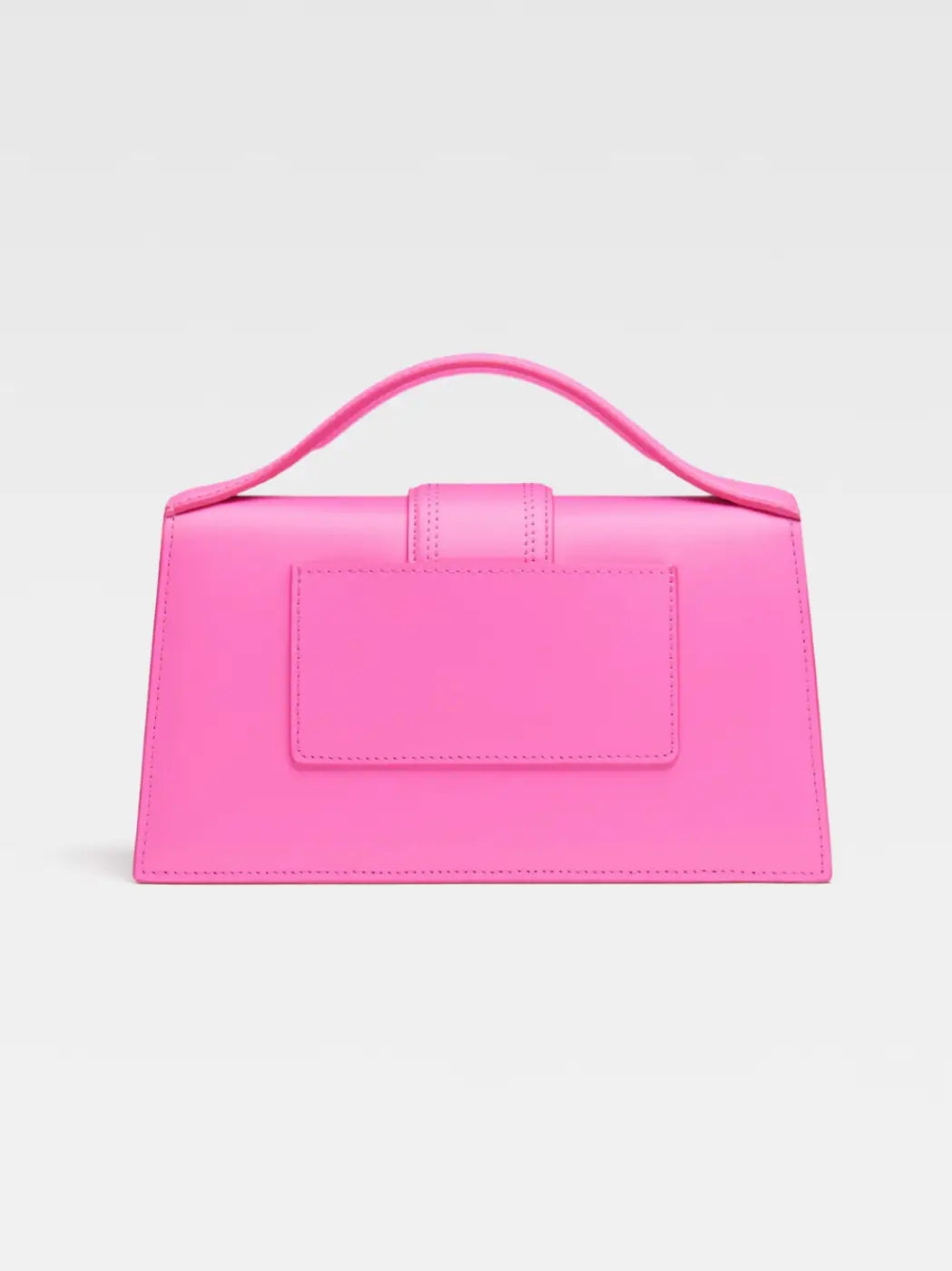 Jacquemus Neon Pink Leather Le Grand Bambino Handbag