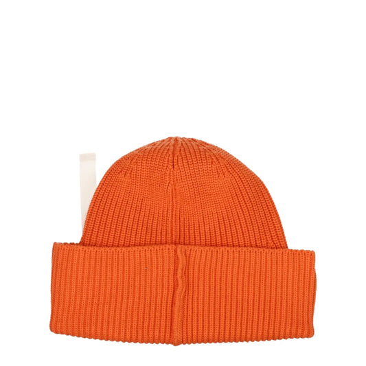 Jacquemus Orange Cotton Beanie with Side Logo Code F78011